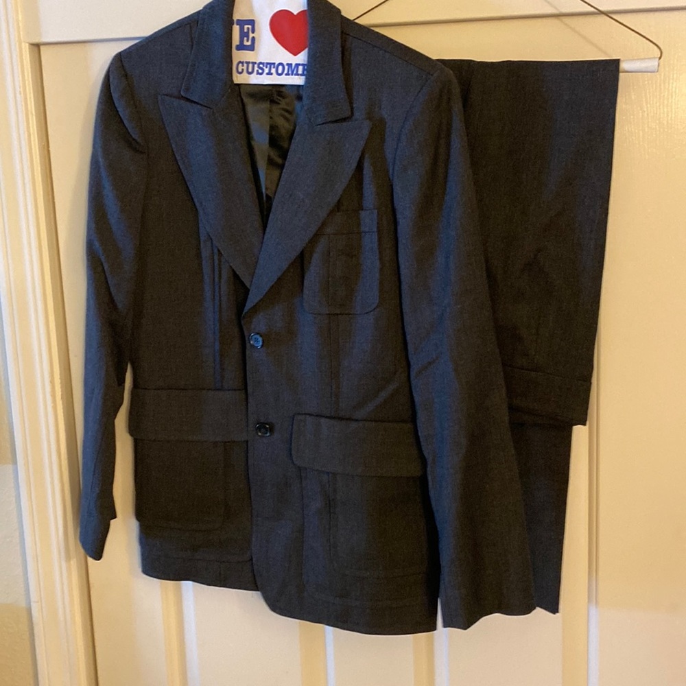 Bern and mort pantsuit for women.  Dark grey.